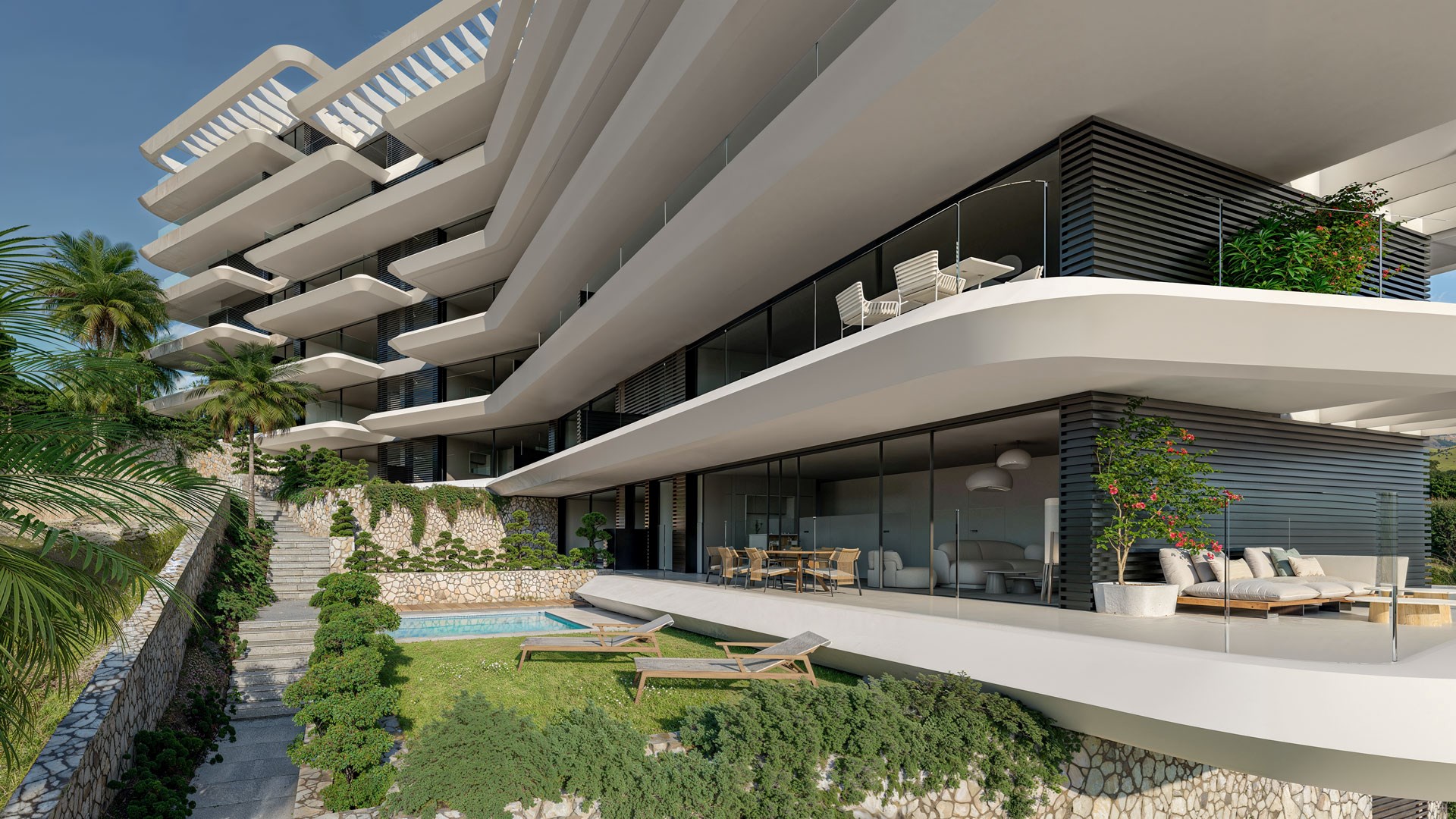 Les tables Blue Horizon: Appartements de luxe avec vue panoramique &#224; Estepona 