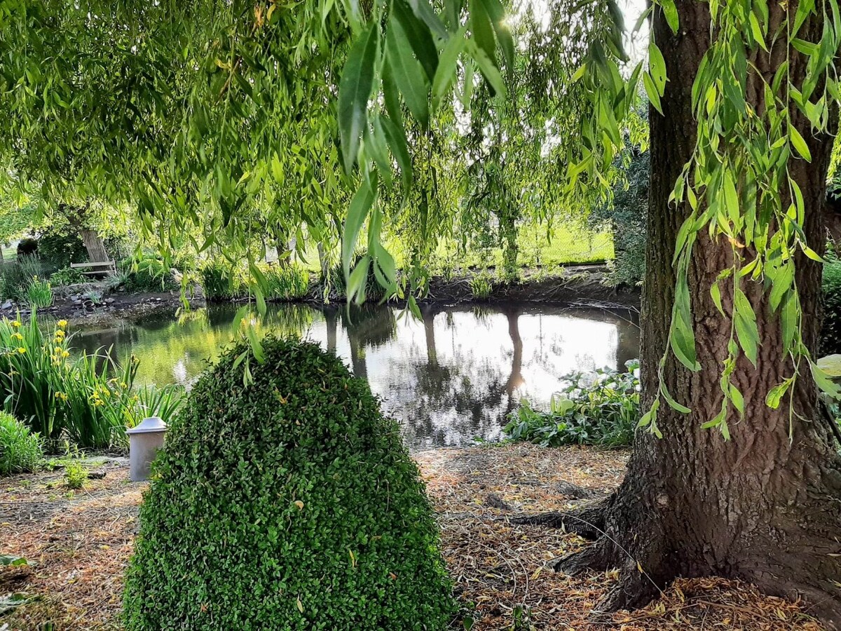 Idyllische eigendom met ruim stalgebouw en bijgebouw 