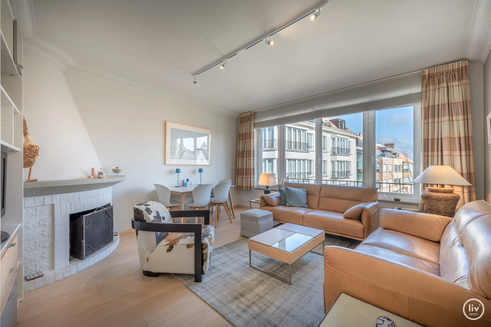 Appartement confortable de 2 chambres avec vue dégagée, idéalement situé avec vue sur l'avenue Winston Churchill à Knokke.