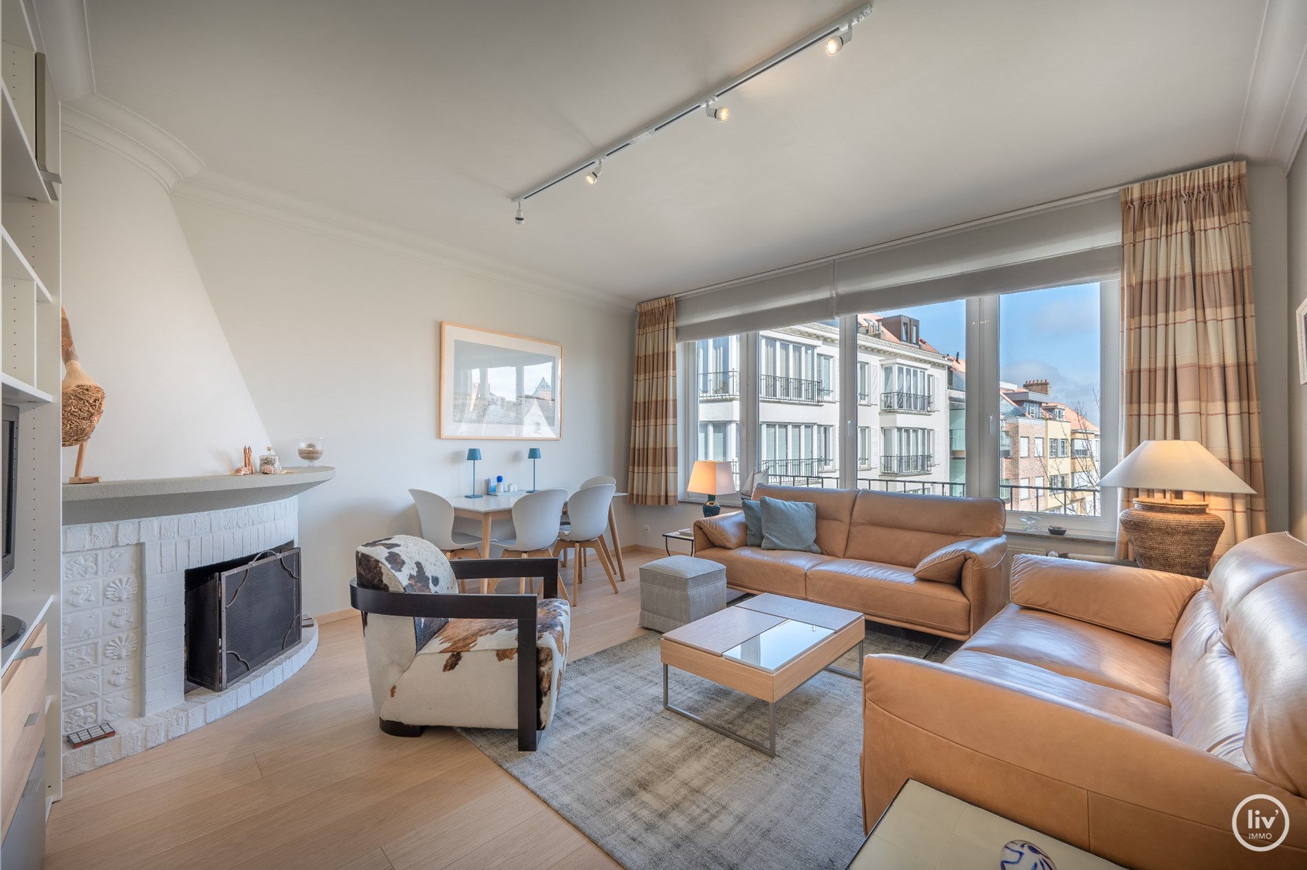 Appartement confortable de 2 chambres avec vue d&#233;gag&#233;e, id&#233;alement situ&#233; avec vue sur l&#39;avenue Winston Churchill &#224; Knokke. 