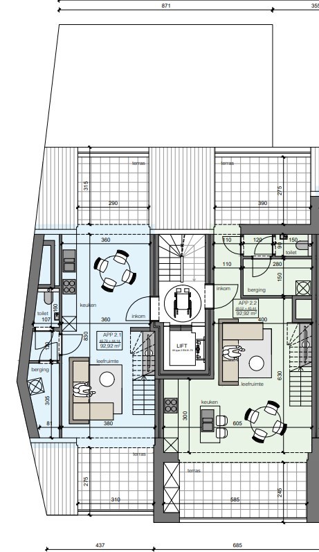 Nieuwbouw duplex appartement met 2 slaapkamers op toplocatie in Waregem! 