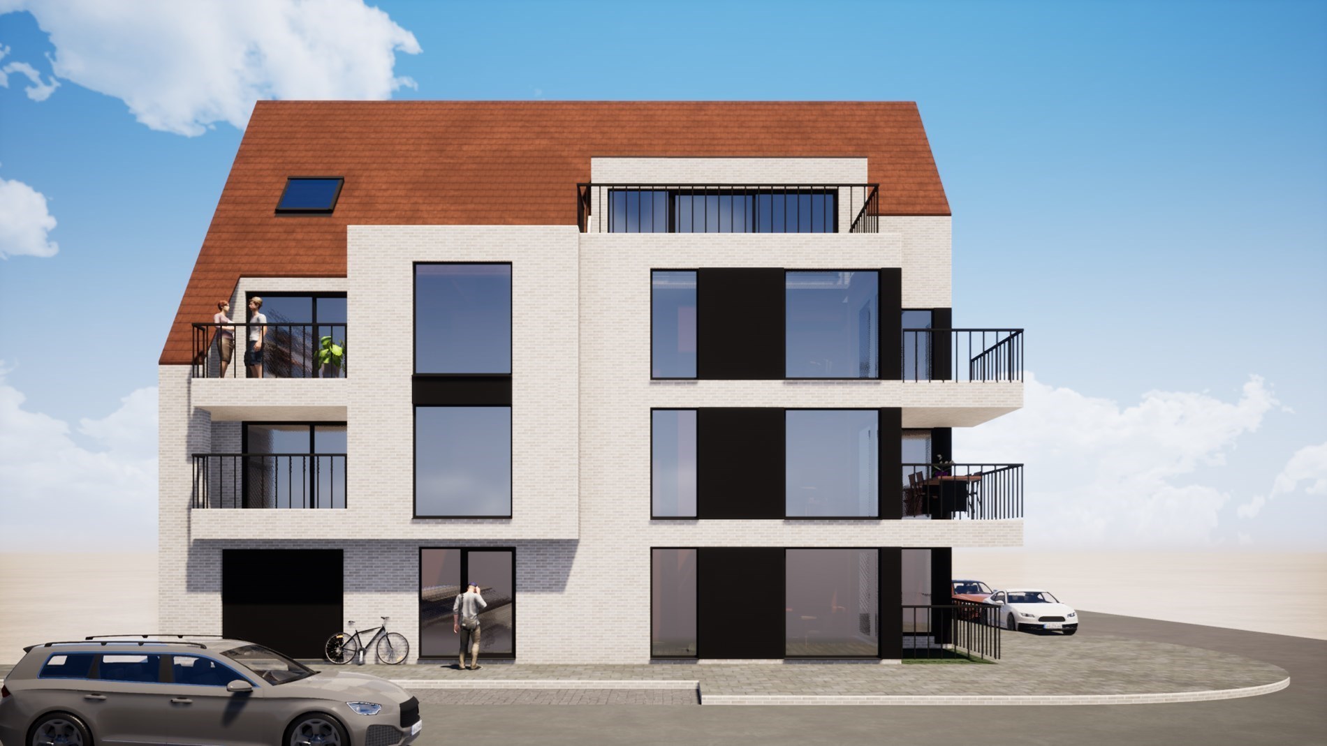 Ruim nieuwbouw appartement op tweede verdieping in centrum Oudenburg 