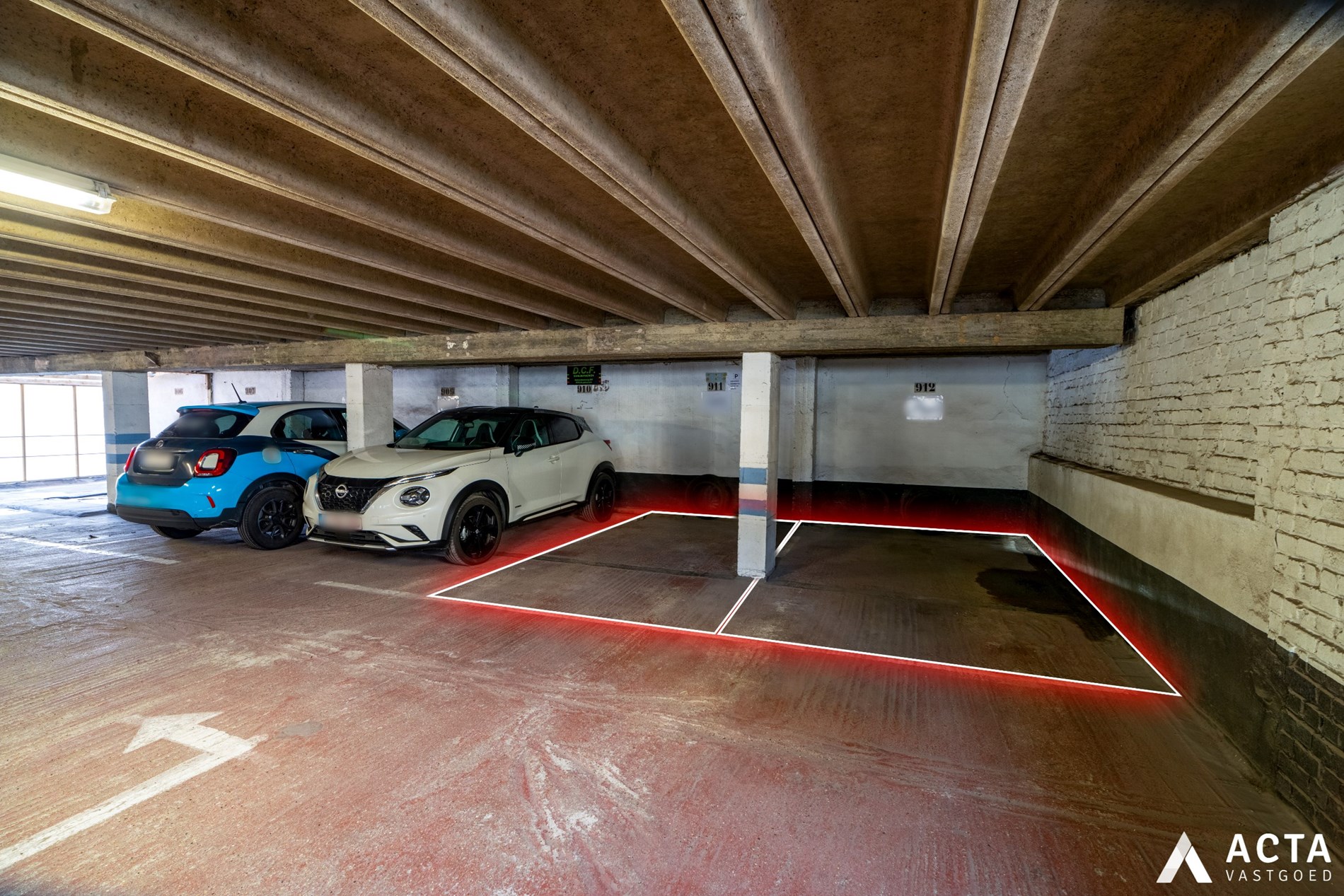 Autostandplaats in het centrum van Oostende 