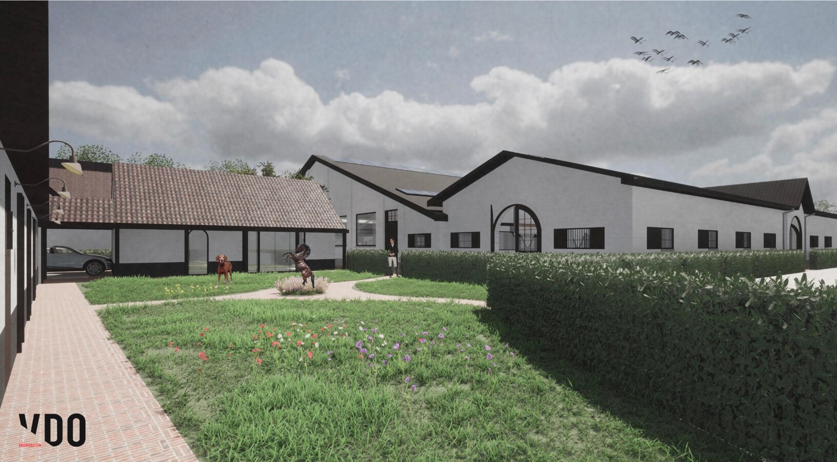 Equestrian new construction project on approx. 2.2 ha/ 5,45 acres in Halle-Zoersel (Antwerp) 