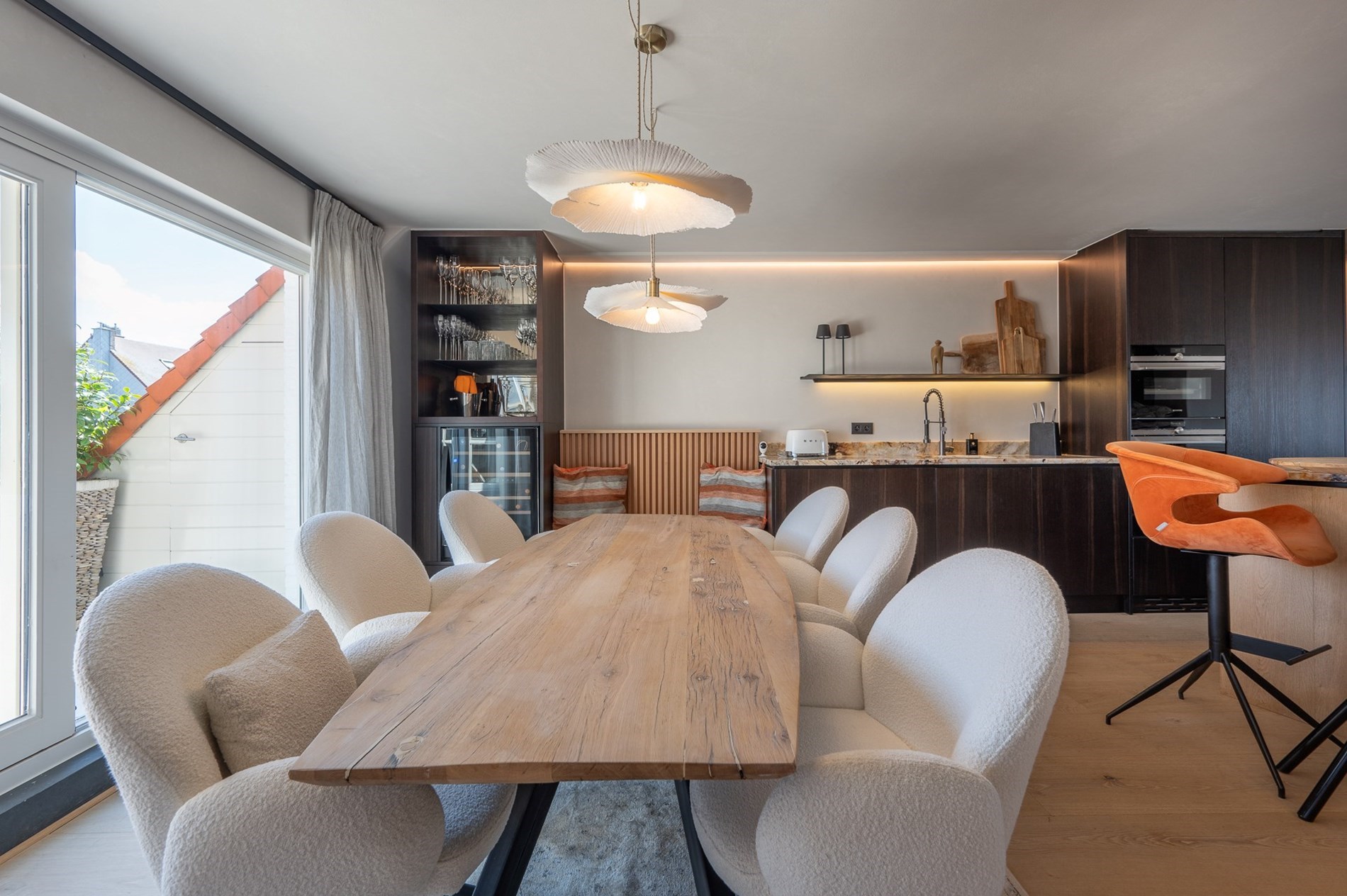 Luxe duplex dakappartement met zonneterrassen  in hartje Knokke 