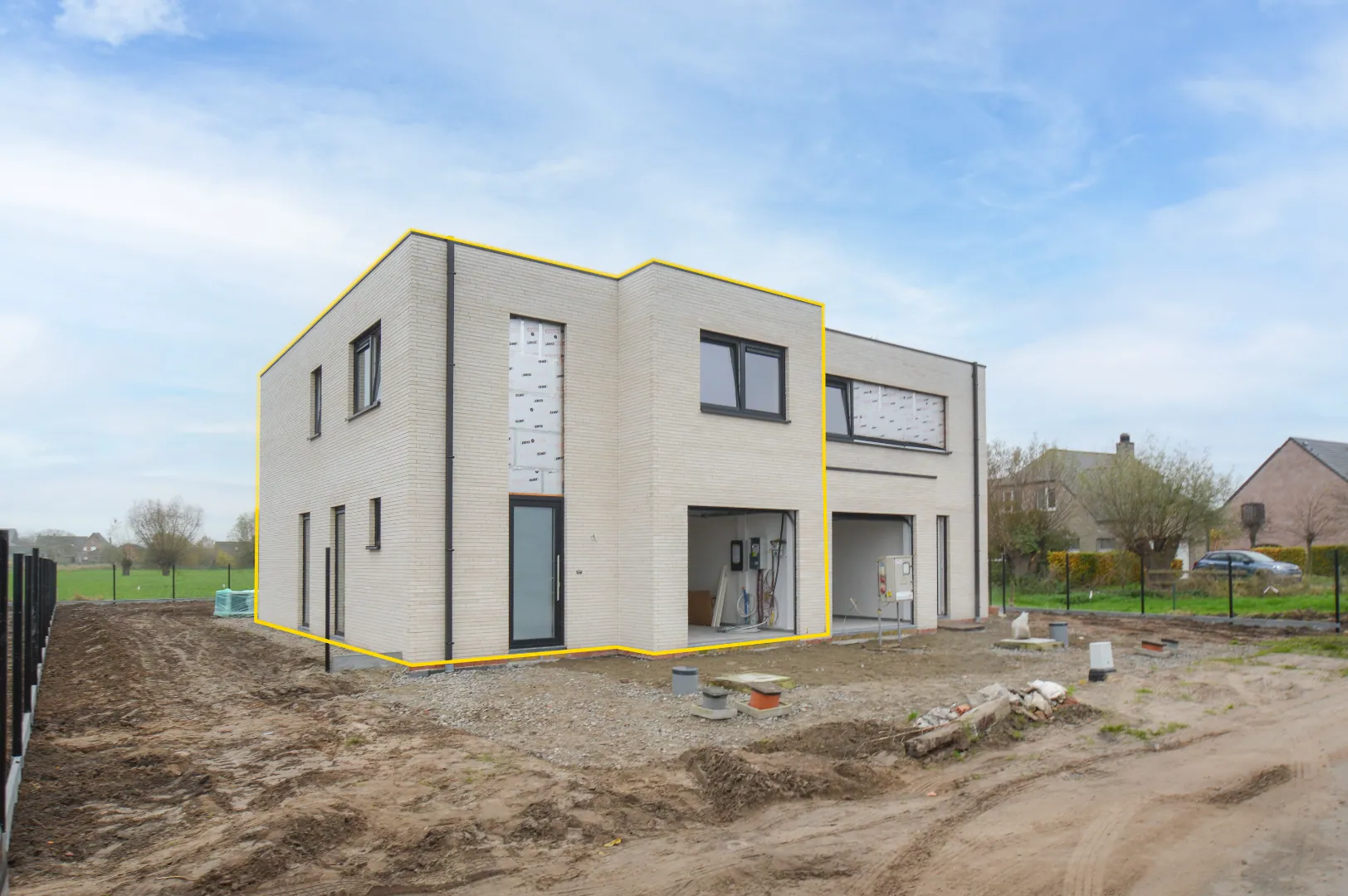 Moderne halfopen nieuwbouwwoning in Westkerke