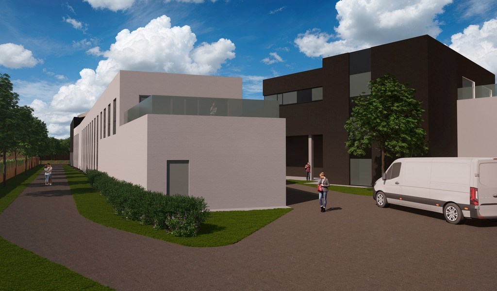 Nieuwbouw magazijn met kantoor te koop aan de Voorhaven in Gent