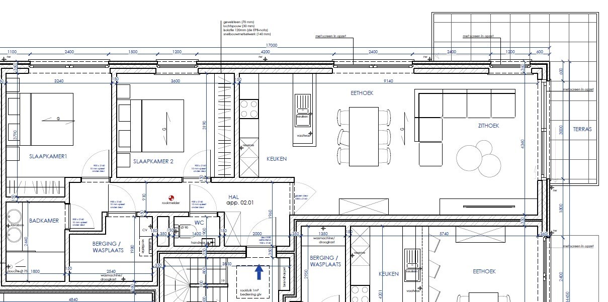 Nieuwbouwappartement met 3 slaapkamers te Ichtegem 