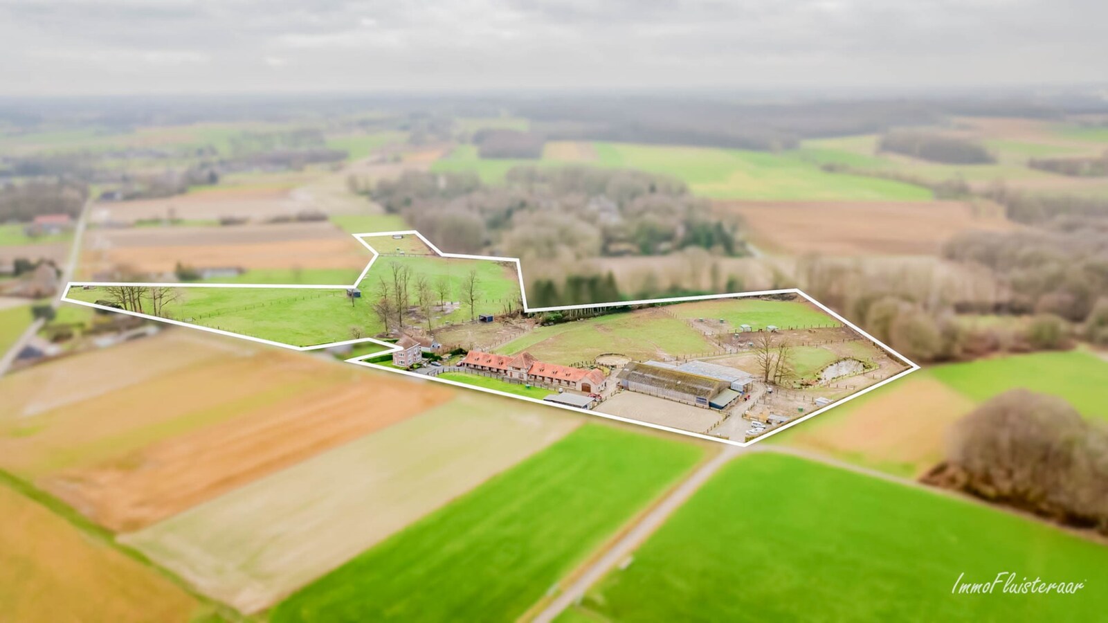 Prachtig paardencomplex met bedrijfswoning, ca. 33 stallen en binnenpiste op meer dan 5,6ha te Bever (Vlaams-Brabant) 