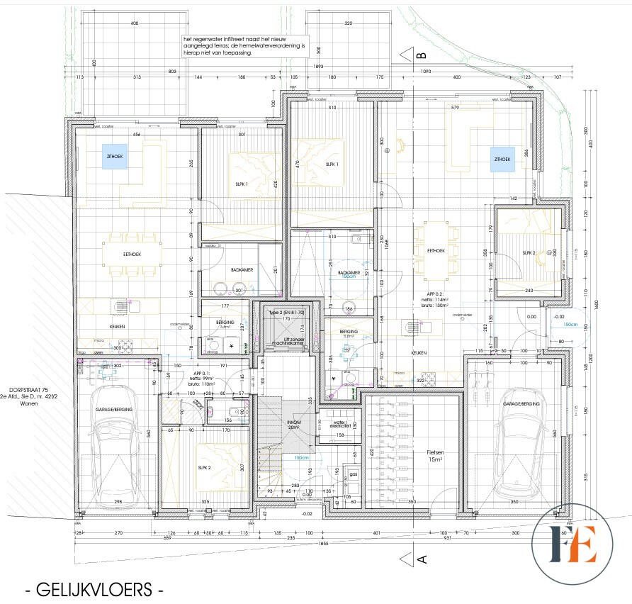 Gelijkvloers appartement in Centrum Serskamp aan 6% BTW 