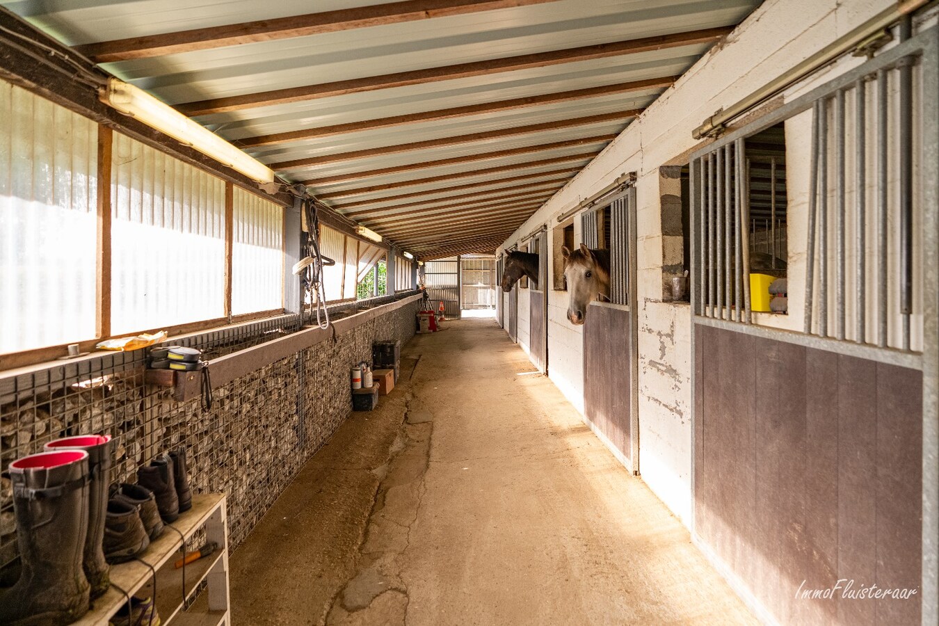 Charmante instapklare woning met paardenfaciliteiten op ca. 75a te Waanrode. 