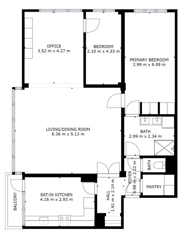 Tweeslaapkamer-appartement met lift op toplocatie 