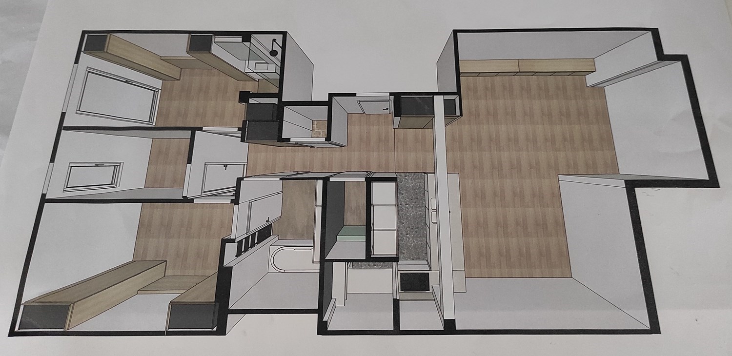 ONGEMEUBELD - NIEUW - Luxueus gerenoveerd appartement met 3 slaapkamers en met een OPEN ZICHT op het Burgemeester Frans Desmidtplein. 