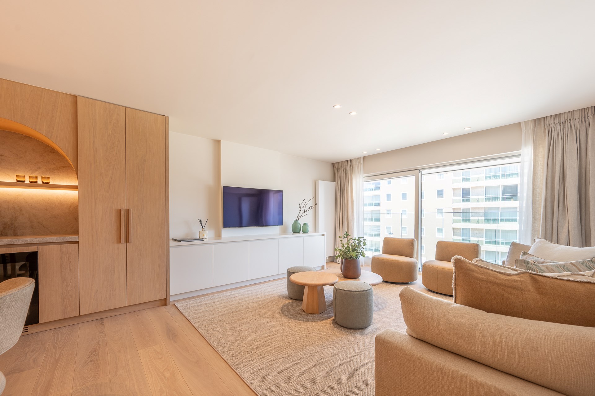 Luxueus gerenoveerd appartement met zeezicht in het Zoute. 