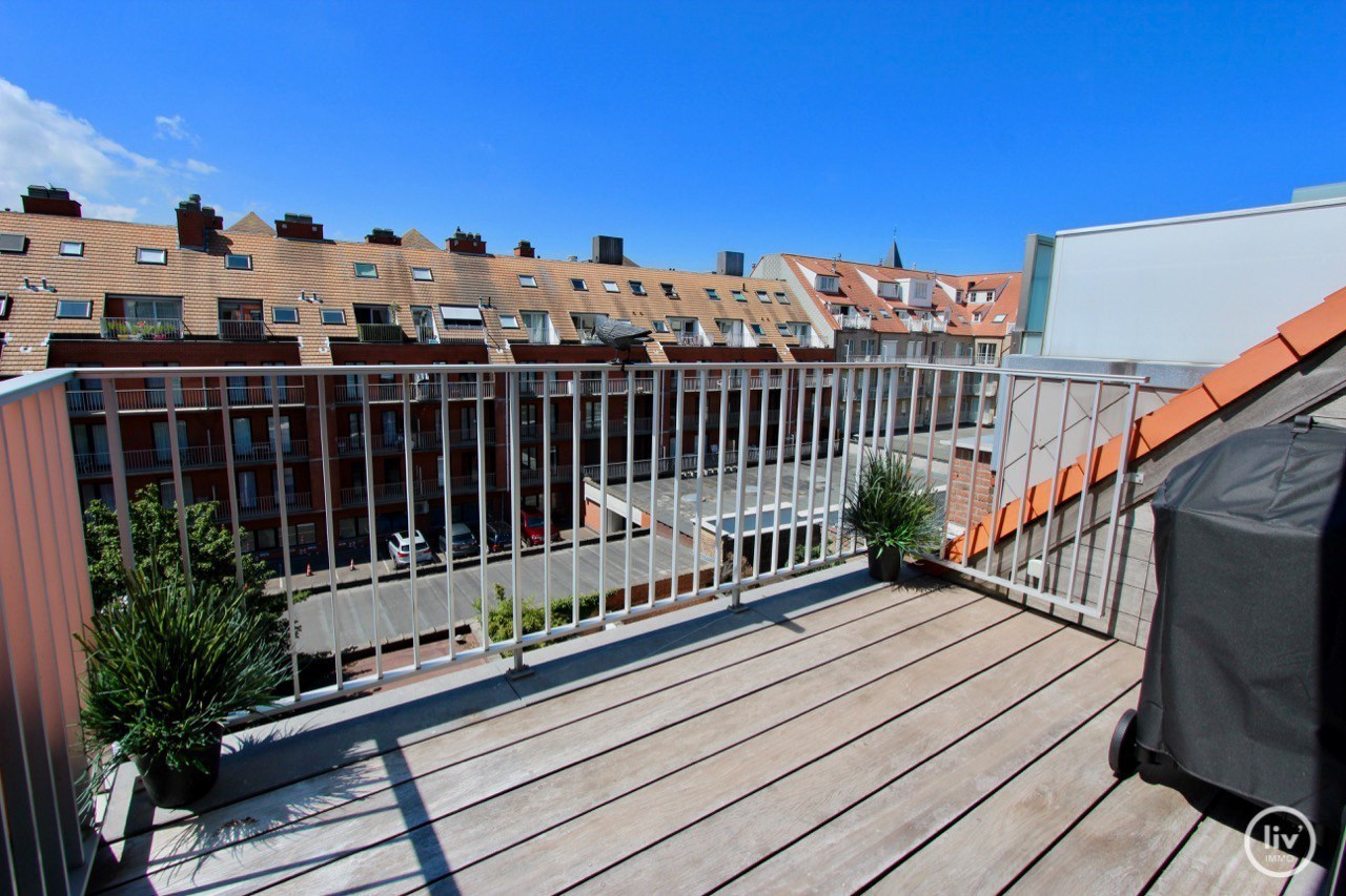 Non meubl&#233;: Superbe duplex avec vue d&#233;gag&#233;e sur le Ijzerpark &#224; Knokke. 