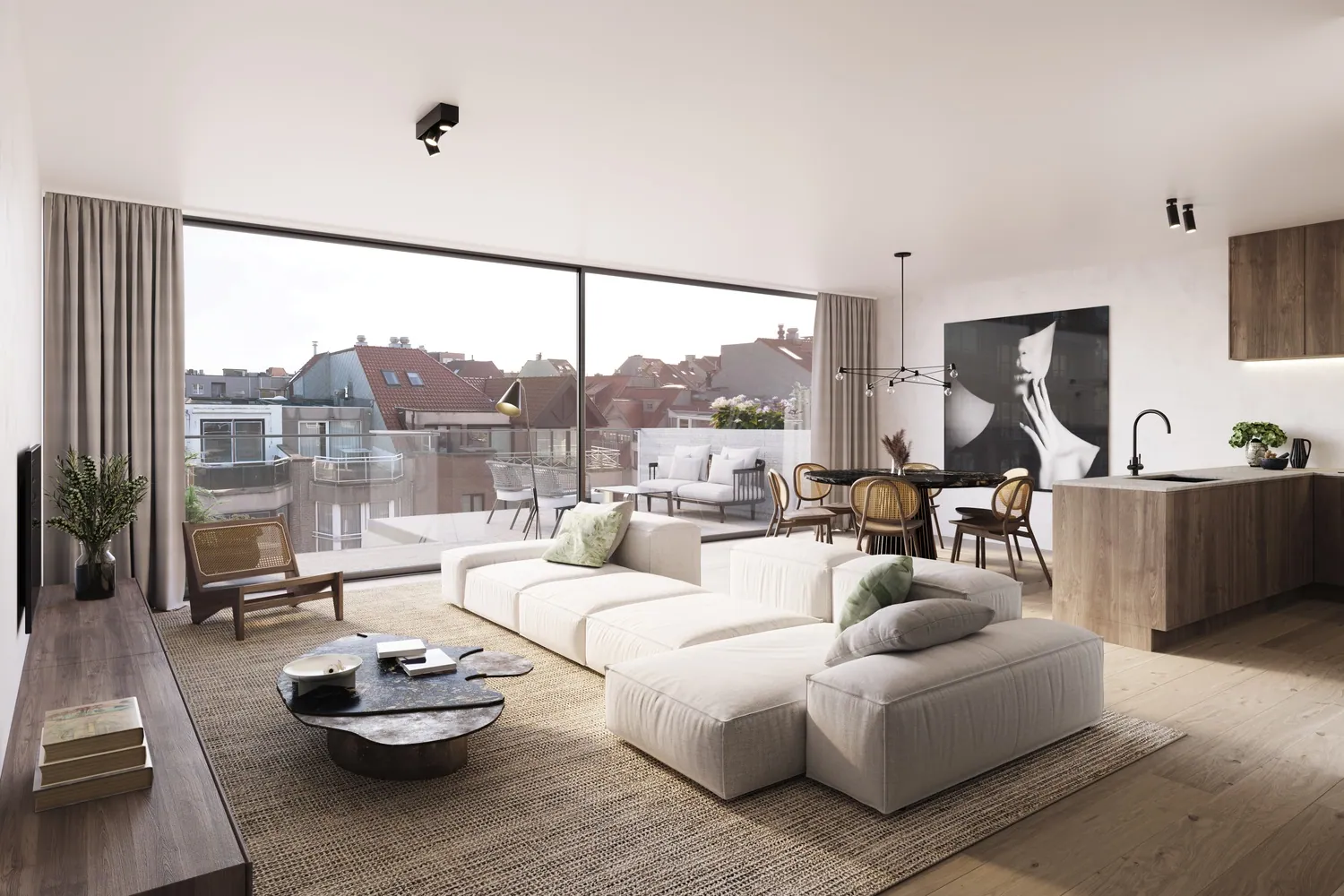 Ruim 3-kamer appartement te Residentie Miraval met ruime terrassen & mogelijkheid tot aankoop van een inpandige garage.