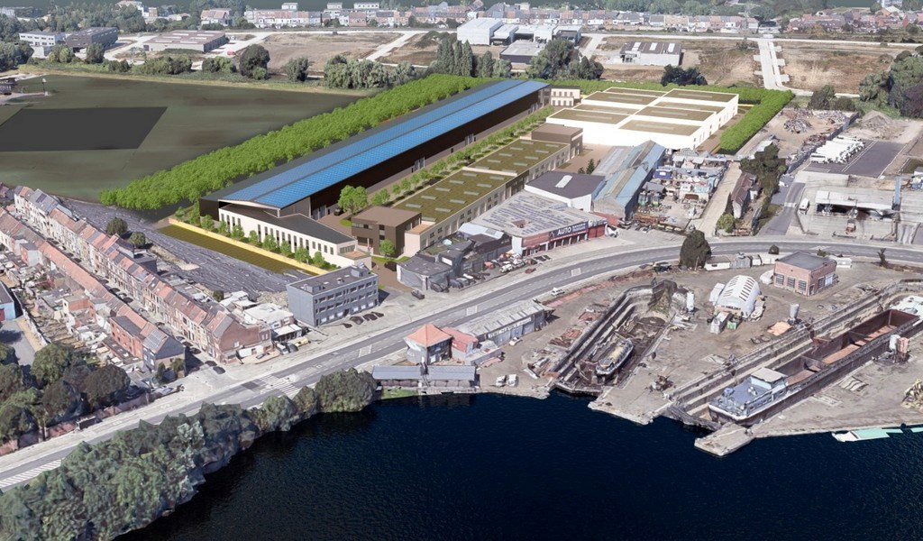 Nieuwbouw magazijn met kantoor te koop aan de Voorhaven in Gent