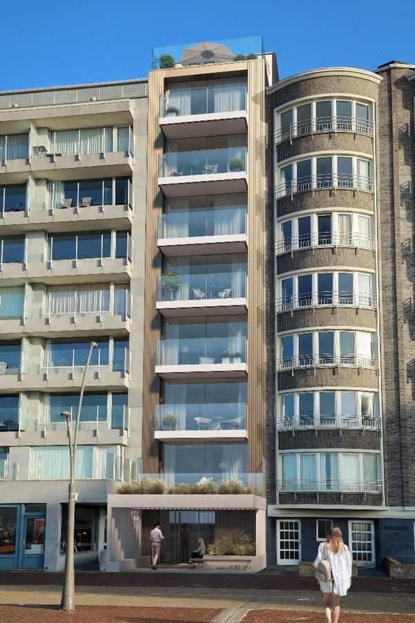 De res. Pure Sea: 7 luxe appartementen met frontaal zeezicht in Oostduinkerke. 