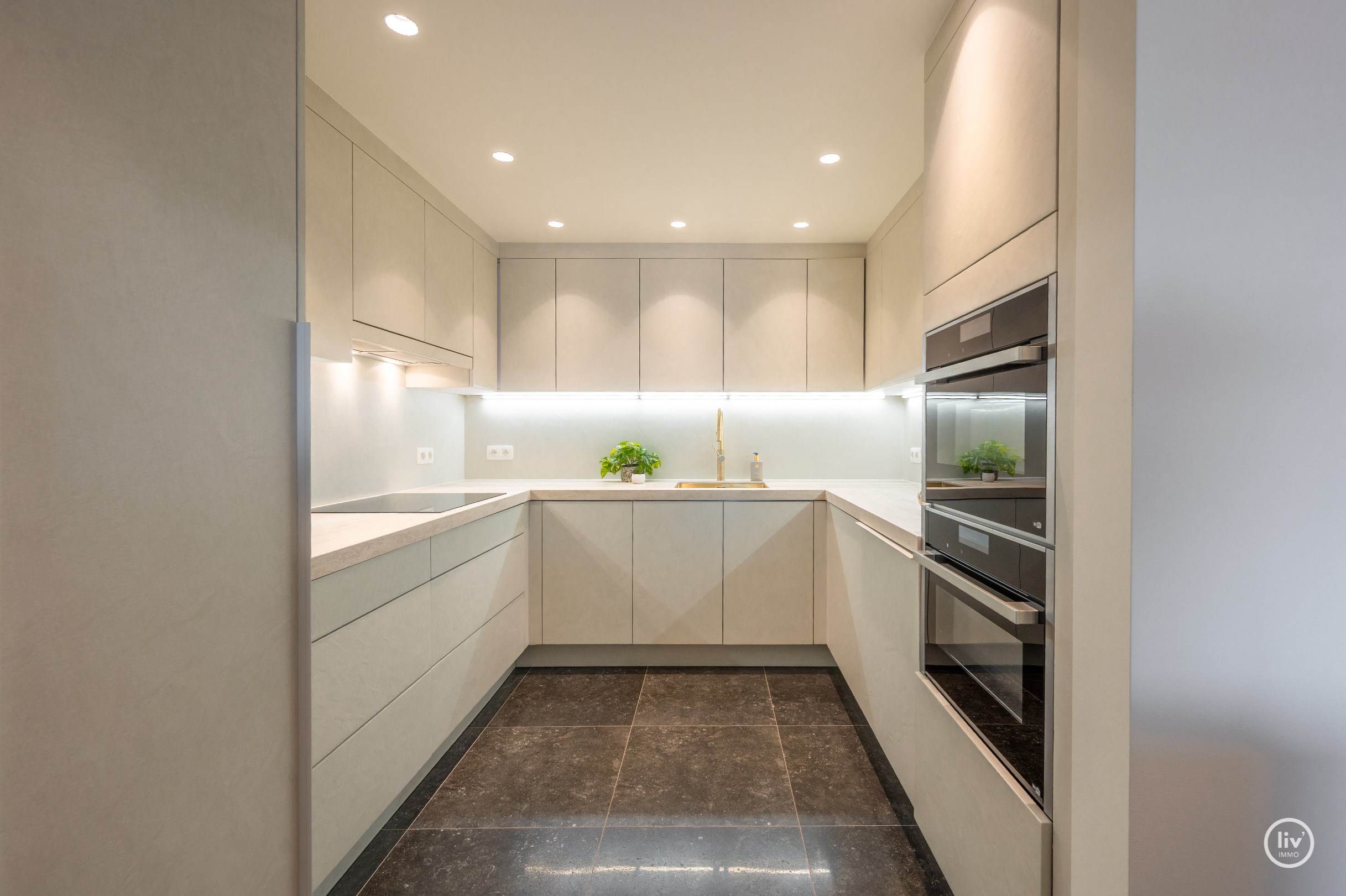 Prachtig instapklaar duplex-appartement met zonnige terrassen genietend van een open zicht en tevens zeezicht (Mogelijkheid tot aankoop van een inpandige garagebox). 