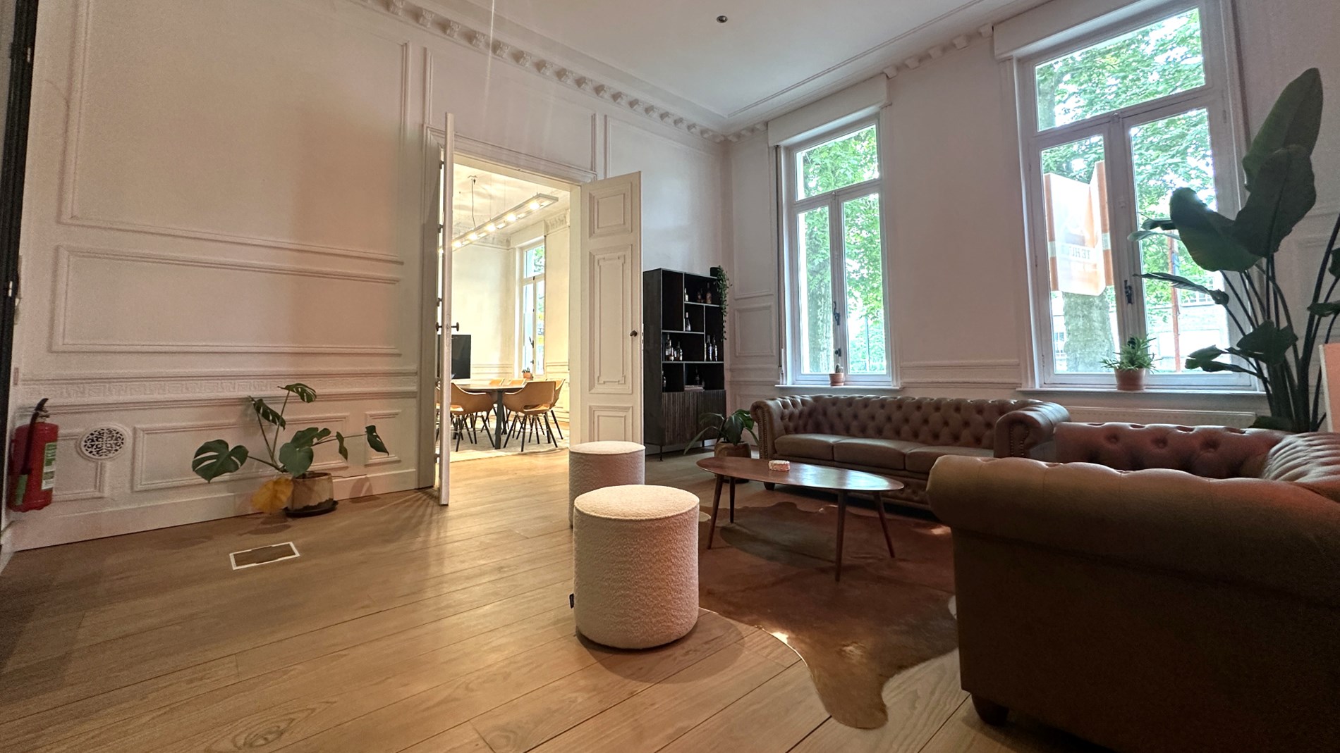 Stijlvol kantoor te huur in herenhuis aan Coupure in Gent