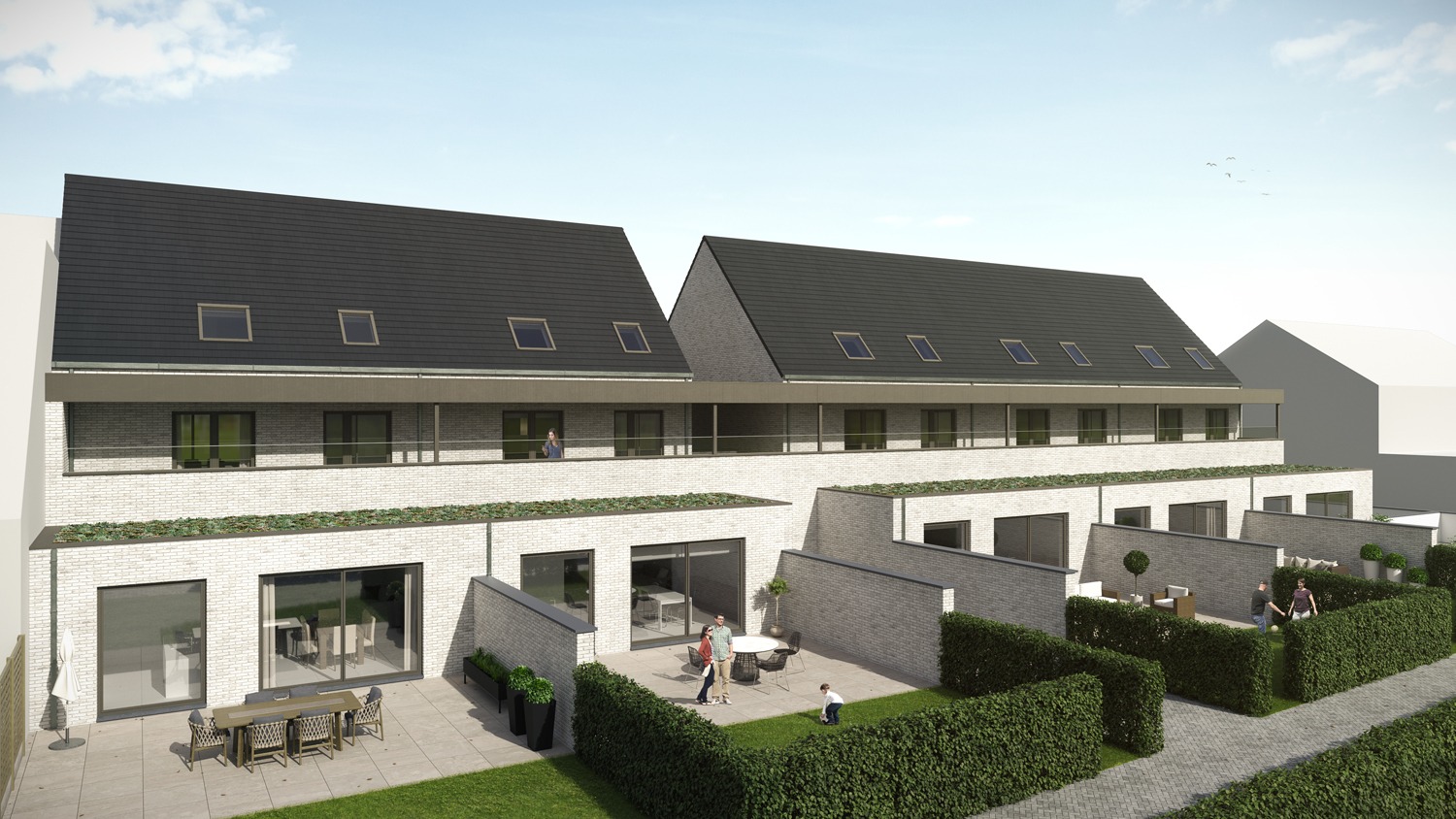 RESIDENTIE DE GEYBOOM - 10 APPARTEMENTEN MET TERRAS, GARAGE en BERGING. 