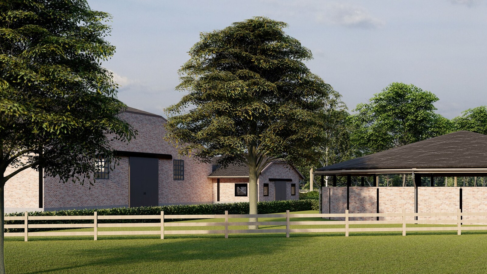 Logement hippique professionnel exclusif (nouvelle construction) avec villa sur environ 9 hectares &#224; Neerpelt. 