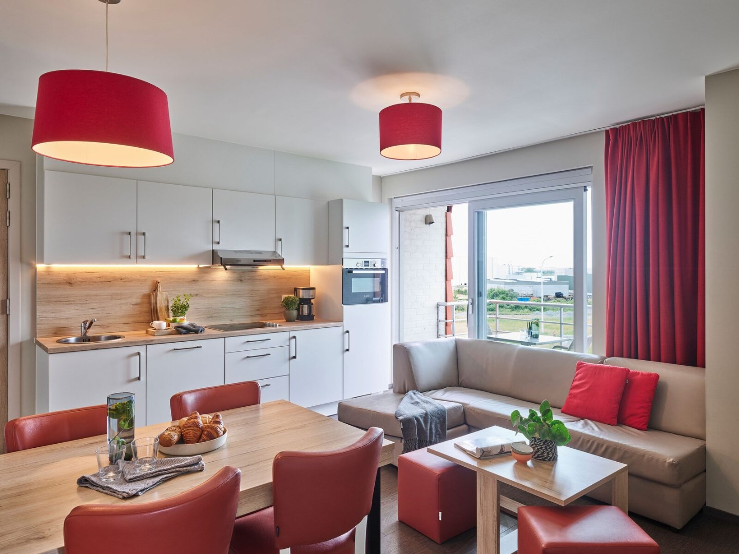 Comfort suite met 2 aparte slaapkamers en slaaphoek voor 6 personen in Zeebrugge 