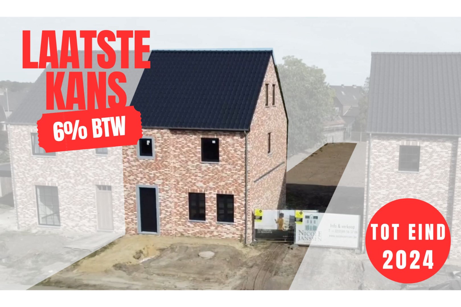 Nieuwbouwwoning (casco plus afgewerkt) -- E-peil 0 !! 