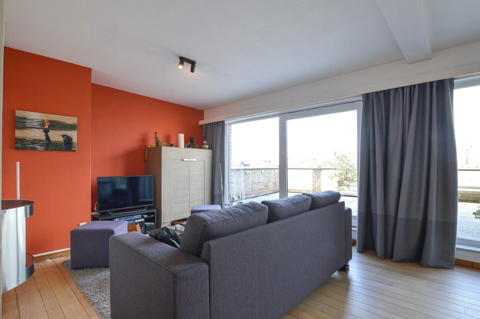 Gezellig éénslaapkamer appartement met groot terras te huur in Oostende