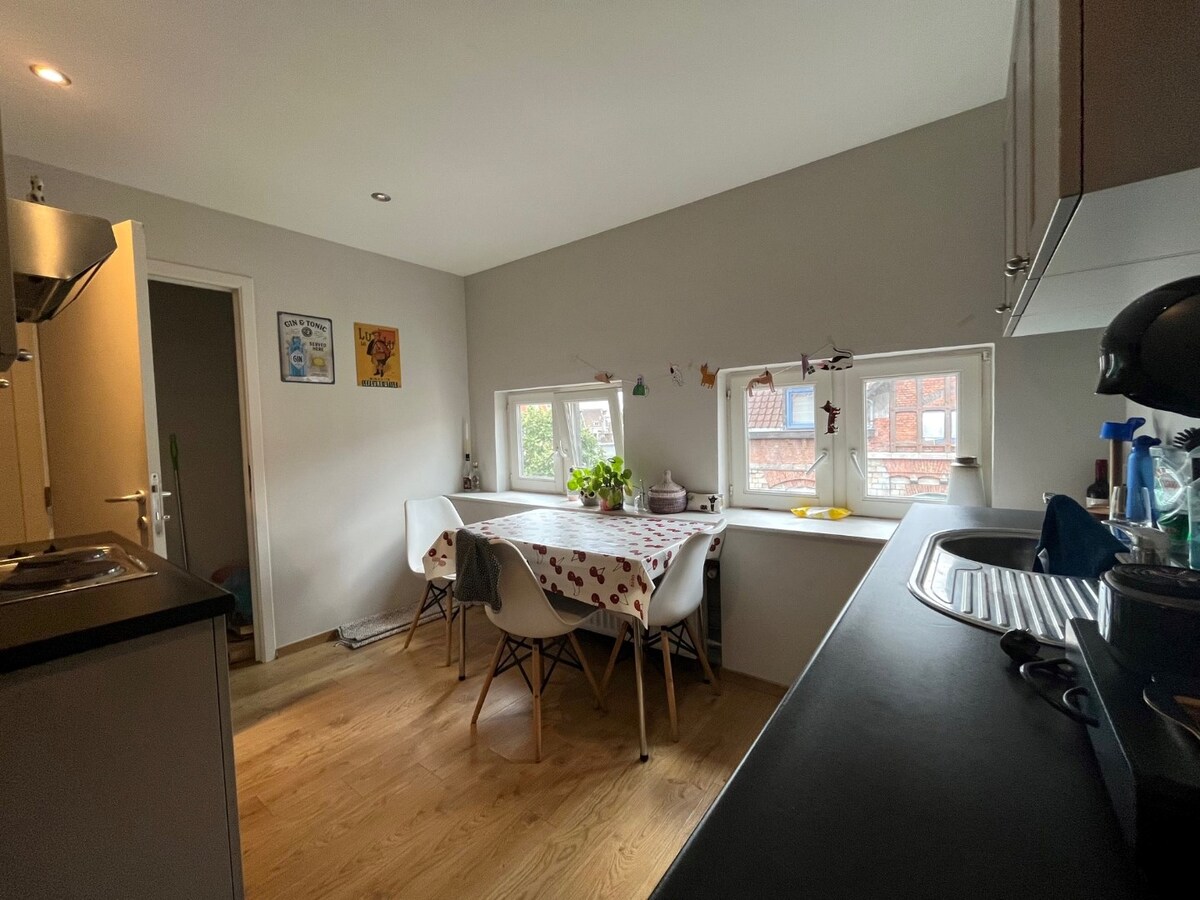 Tof dakappartement met 1 slaapkamer, vlakbij St-Pietersstation en Citadelpark 