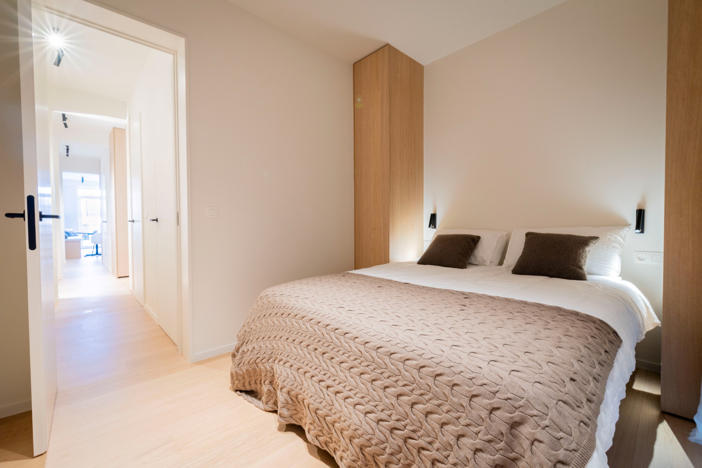 Appartement agr&#233;able avec 2 chambres &#224; coucher et vue ouverte situ&#233; au Koningslaan &#224; Knokke. 