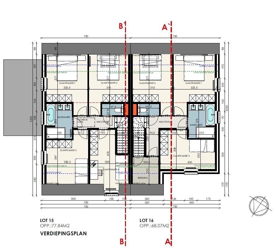 Half-open nieuwbouwwoning met 4 slaapkamers en tuin te Ichtegem 