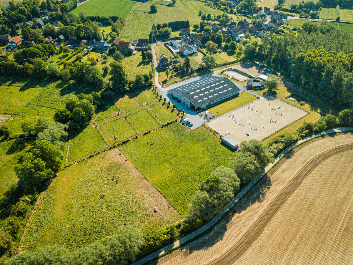 Professional recently built equestrian center on more than 3ha at Hannut (Luik/Li&#232;ge; Belgium) 